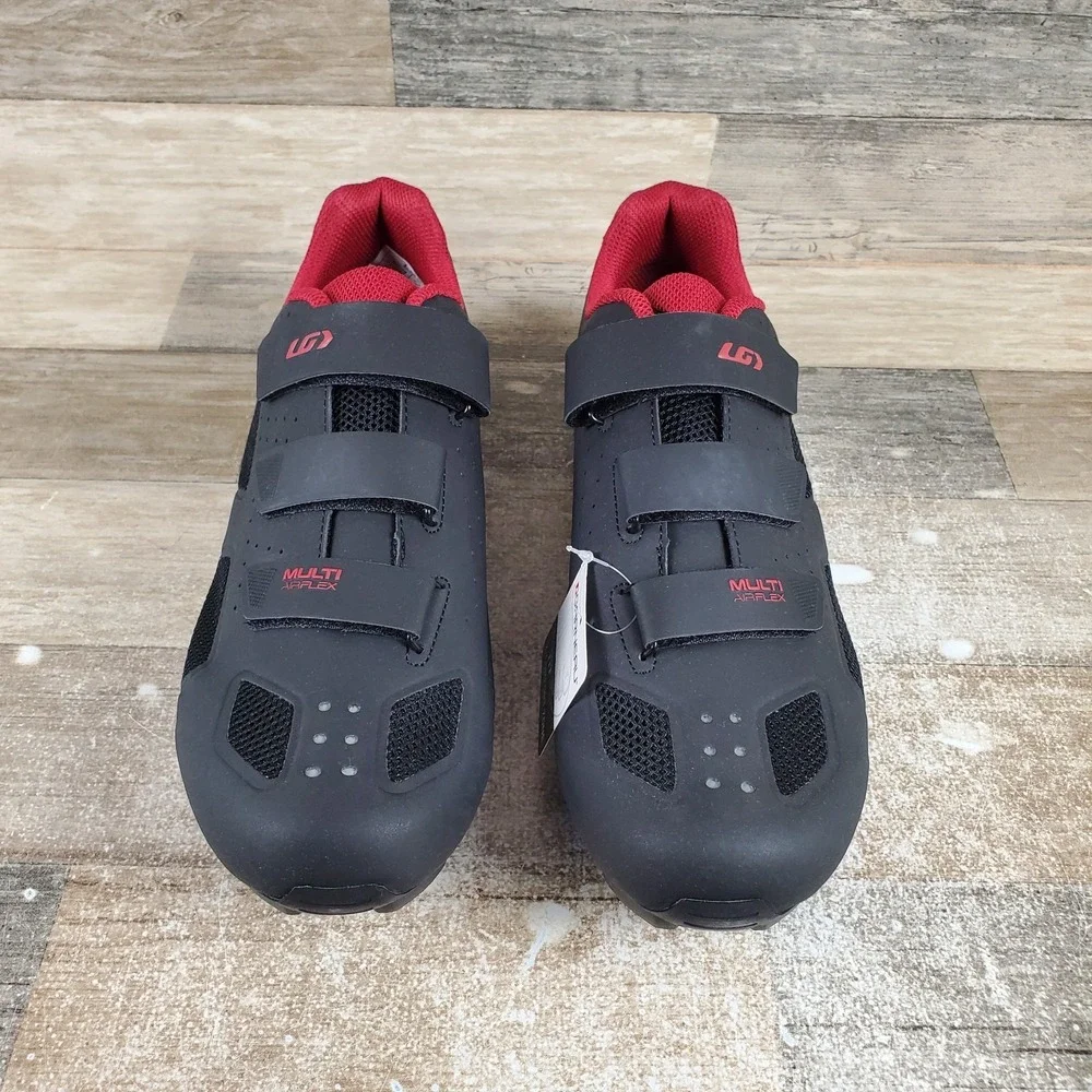 Garneau Multi‎ Air Flex II Cycling Shoes Sz 11.5 EU 46 Black Red